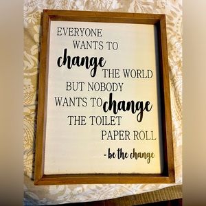 Home decor bathroom sign